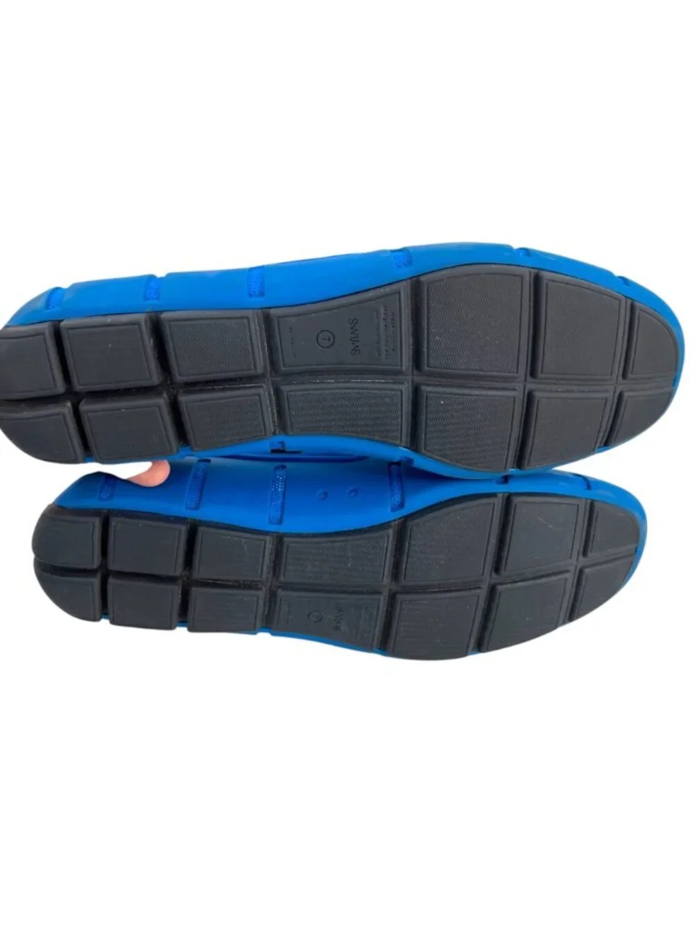 Swims Mens Braided Lace Blue Perforated Rubber Loafers Size 7 Water-Friendly